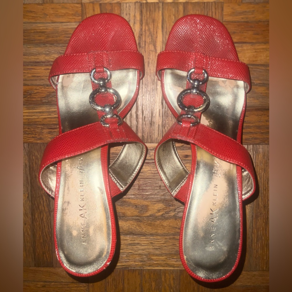 Anne Klein Red Strappy Sandals